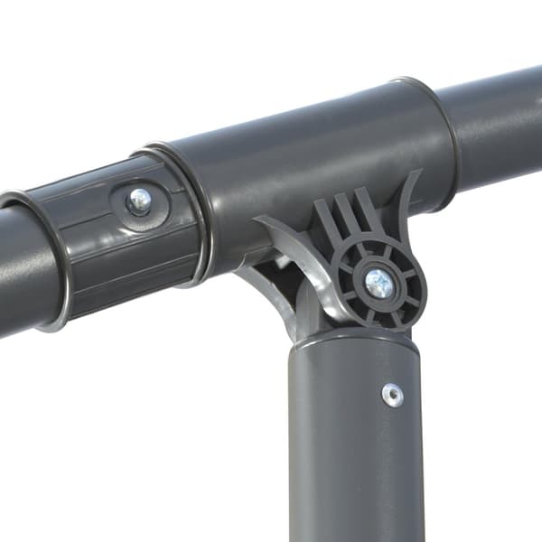Cantilever Paraply, Ø2,92 M Parasoll Med Håndsveiv, Vekter, Hageparaply Med Paraplydeksel, Cross Base, Stål, Oxford Dark Grey