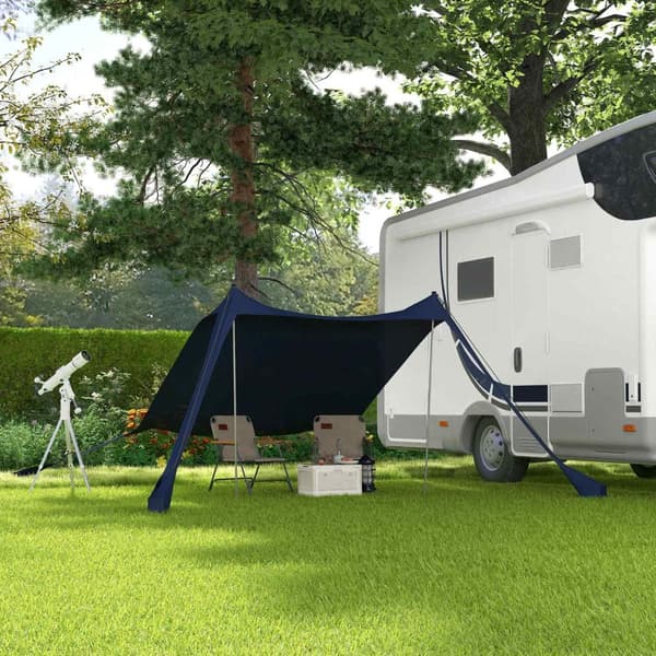 Sun Protection Canopy Vedenpitävä Markiisi 2,15X2X2M Uv-Suojalla, Terästolpat & Kantolaukku, Retkeilyyn, Matkustamiseen, Kalastukseen