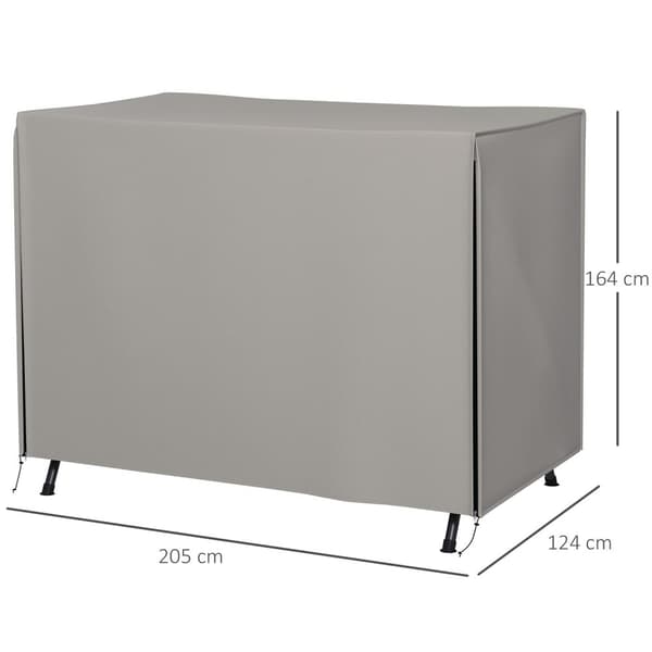 Hage Husketrekk, Hage Husketrekk, Trekk, Vanntett, Solbeskyttelse, Oxford, Grå, 205 X 124 X 164 Cm