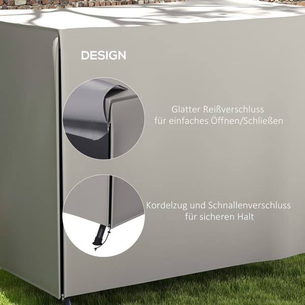 Hage Husketrekk, Hage Husketrekk, Trekk, Vanntett, Solbeskyttelse, Oxford, Grå, 205 X 124 X 164 Cm