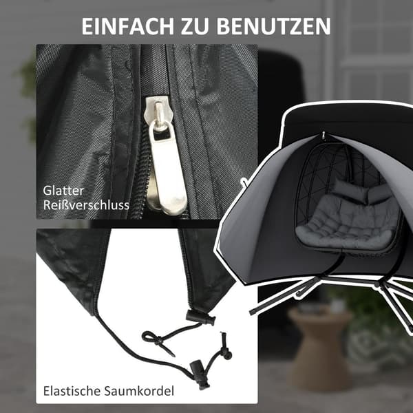 Hengestol Beskyttelsestrekk Utendørs Vanntett Uv Beskyttelse 300D Oxford Ø196X230H Cm