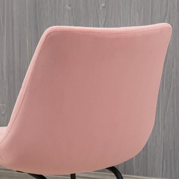 Ruokapöydän Tuolisarja 2 Keittiön Tuolia Selkänojalla, Samettipäällinen Vaaleanpunainen, Retro Design, Teräsjalat, Olohuoneeseen
