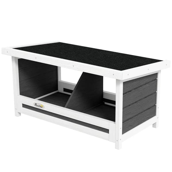Redekasse Gran Træ Redeboks Med Vejrbestandigt Asfalttag Til Høns, 66 X 37 X 34 Cm, Grå