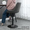 Pikkukuva 8 / 10: Setti 2 Baarituolia, Keittiön Jakkarat Selkänojalla, Korkeussäädettävä Baarituoli, Pöytätuoli Jalkatuella, Keittiön Tuoli, Keinonahka, Tummanharmaa