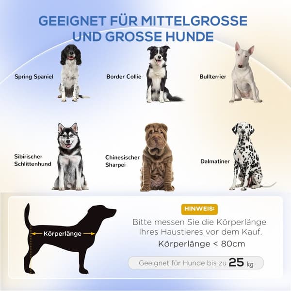 Hundesofa Kjæledyrsofa For Mellomstore Og Store Hunder, Forhøyet Design Med Treben, Mørkegrå