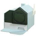 Miniatyrbillede 1 af 10: Kattebakke Med Bundbakke, Øse Og Filter, Toilet Med Hætte, Lyseblå, Til Katte Op Til 5 Kg, 47X45X42Cm