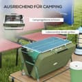 Miniatyrbilde 7 av 10: Bordgrill, Kullgrill Med Kullbrett, Grillstativ, Håndtak, Piknik, Hage, Rustfritt Stål, Grønn