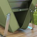 Miniatyrbilde 9 av 10: Bordgrill, Kullgrill Med Kullbrett, Grillstativ, Håndtak, Piknik, Hage, Rustfritt Stål, Grønn