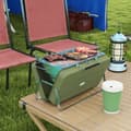 Miniatyrbilde 2 av 10: Bordgrill, Kullgrill Med Kullbrett, Grillstativ, Håndtak, Piknik, Hage, Rustfritt Stål, Grønn