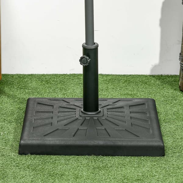 Parasollställ 19 Kg Parasollfot, Paraplyställ För Paraplystolpar Ø 32/38/48 Mm, Konstharts, Svart, 51 X 51 X 32 Cm
