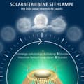 Miniatyrbilde 6 av 10: Solcellelampe Rotting Hagelys, Vanntett, Lyssensor, Trommeldesign, Gul