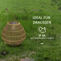 Miniatyrbilde 8 av 10: Solcellelampe Rotting Hagelys, Vanntett, Lyssensor, Trommeldesign, Gul