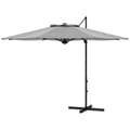 Miniatyrbilde 1 av 10: Cantilever Paraply Ca Ø3 M Parasoll Med Sveiv, Vippbar Markedsparaply, Roterende Hageparaply For Balkong, Terrasse, Metall, Mørkegrå.