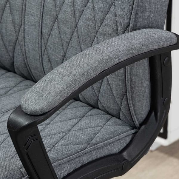 Kontorstol Ergonomisk Skrivebordsstol Med Vippefunksjon Høydejusterbar Svivel For Kontor Mørkegrå