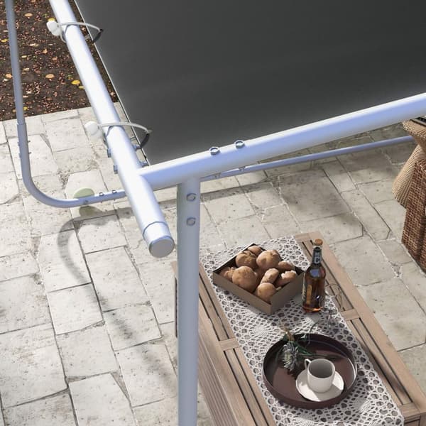 Pergola, Ca. 3 X 3 M Pavillon, Terrasseoverdækning Med Uv-Beskyttelse, Sandsæk, Havepavillon, Terrassepavillon Med Hjul Til Altan, Oxford.