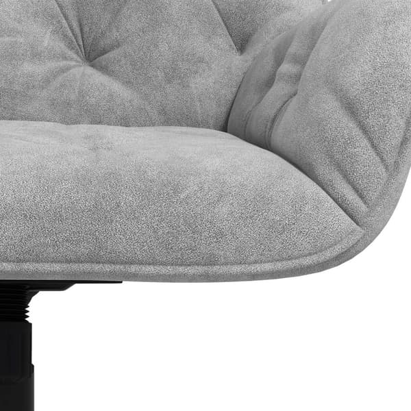 Kontorstol Skrivebordsstol Med Vippefunksjon, Datastol Høydejusterbar, Ergonomisk Arbeidsstol Med Fløyelslook, Lys Grå
