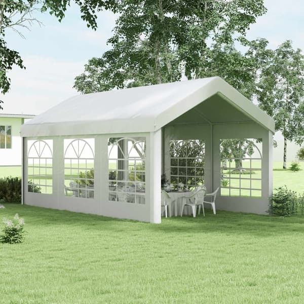 Aurinkoinen Sivupaneeli Ikkunalla, Sivuseinä Paviljongille N. 6 X 2 M Sivupeitteen Vaihtoseinä Juhlatelttaan, Valkoinen