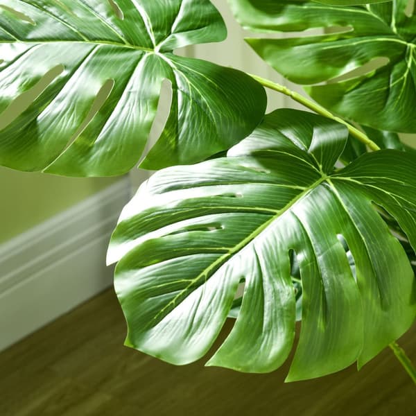 Kunstig Monstera 120 Cm Kunstig Plante Med Plantekasse Og Pe-Mose, Villedende Ekte, For Stue, Grønn