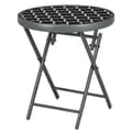 Miniatyrbilde 1 av 10: Sammenleggbar Bord Sidebord Glassplate Campingbord Svart 45X45X50Cm