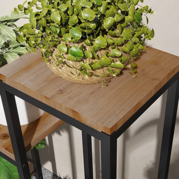Kasviteline, Kukkahylly 4 Kerroksella, Kasvihyllyn Kasviportaat, Kukkateline Parvekkeelle, Puutarha, Vaaleanruskea, 80 X 20 X 74 Cm