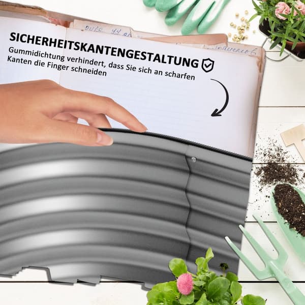 Metal Højbed Plantekasse Grøntsagsseng Diy Blomsterkasse Med Åben Bund Urtebed Til Havebalkon Sølv 105 X 62 X 30 Cm