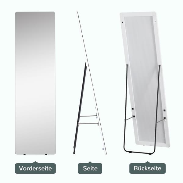 Full Lengde Speil Stativ Speil 45 X 160 Cm Veggspeil Garderobe Speil Dressing Speil Soverom Stue Sølv