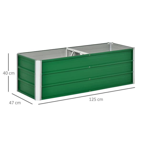 Steel Højseng Haveseng Plantekasse Med Handsker, Grøn, 125X47X40Cm