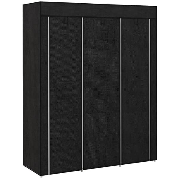 Stofgarderobe Med Bøjlestang, 8 Niveauer, Lysegrå, 125X43X162,5Cm, Pladsbesparende Foldeskab Til Entre
