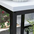 Miniatyrbilde 9 av 10: Plant Stand Steel Blomsterhylle, 4 Nivåer, For Hage Og Balkong, 34X34X70Cm, Hvit
