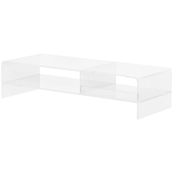 Skjermstativ Skjermstigning Med Oppbevaringsrom, For Skjermer Opptil 24 Tommer, Pc, Bærbar Pc Opptil 5 Kg, Akryl, 50,8X19X12Cm