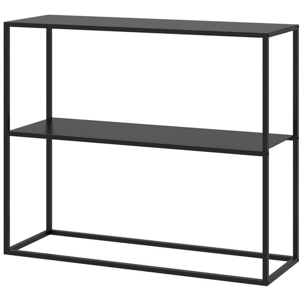 Konsollbord Med 2 Plan, Gangbord, Sidebord Av Stål, Med Spissbeskyttelse, 90X30X75 Cm