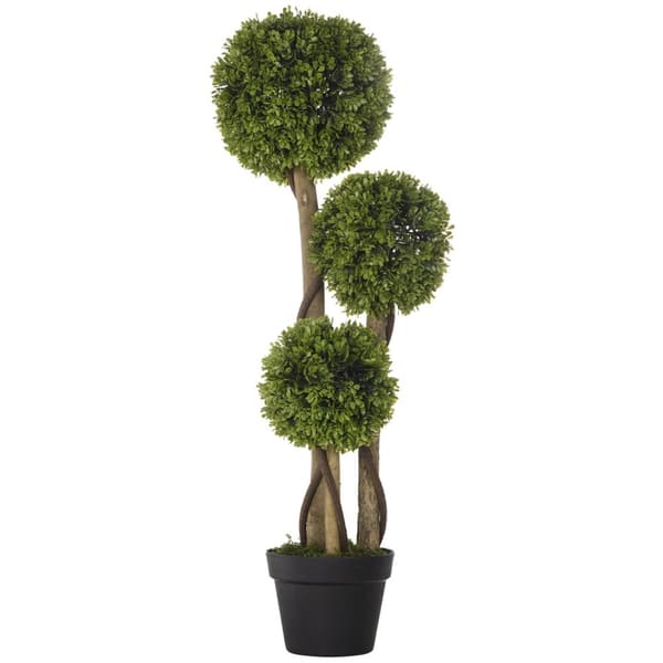 Kunstig Plante, Kunstig Plante, 90 Cm Buksbom I Blomsterpotte, Kunstig Tre Med Uv-Beskyttelse, Stueplante, Balkong, Lysegrønn