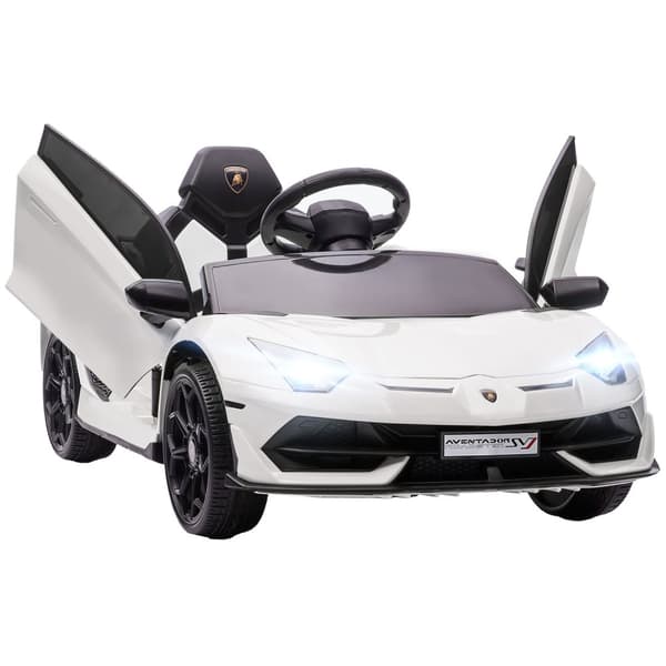 Lasten Sähköauto 12V Sähköajoneuvo 2,4G Kaukosäätimellä, Mp3-Soitin, Äänitorvi, Valo, 3-5 Vuotta, Valkoinen