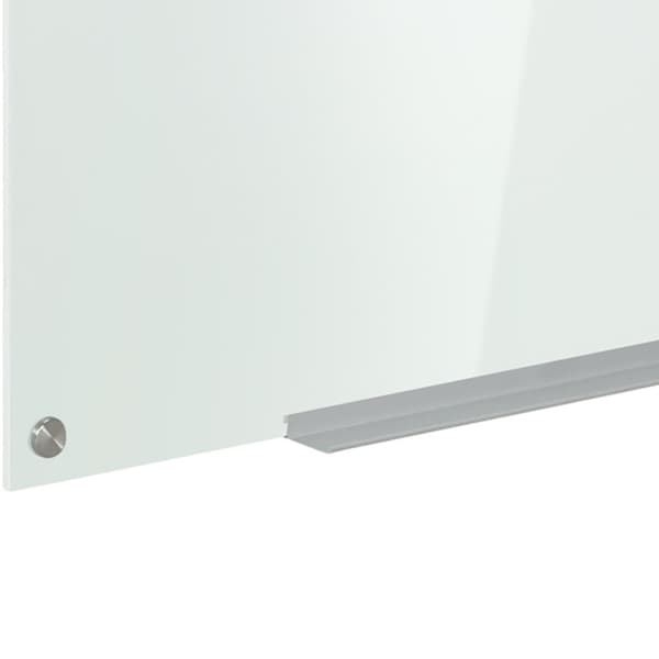 Whiteboard Magnettavle Med 4 Kuglepenne, 6 Magneter, 1 Svamp, Hylde, Staffeli Glastavle, Vægmontering, 90X60Cm