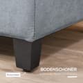 Miniatyrbillede 8 af 10: Bænk, Polstret Bænk Med Opbevaringsplads, Sengebænk Med Låg, Linnedlook, Brystbænk, Opbevaringsbænk Til Stue, Soveværelse, Grå