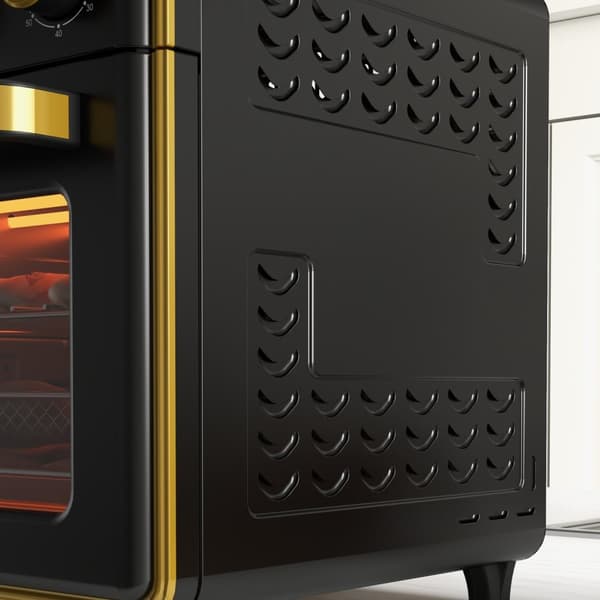 Miniuuni 20L, Pizzauuni Kiertoilmatoiminnolla, Kuumailmauuni Uunipellillä, Grilliritilä, 90-230℃, 1400 W Sähköinen Miniuuni 1 Tunnin Ajastimella