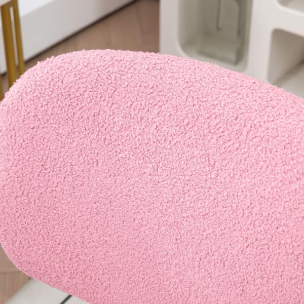 Työtuoli Ergonominen Pöytätuoli Korkeussäädettävä Tietokonetuoli Ilman Käsinojaa Pyörivä Tuoli Velvet Pink