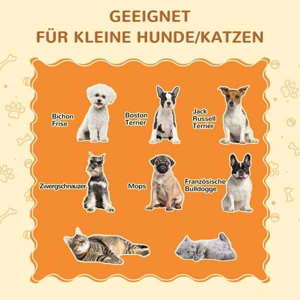 2-I-1 Hundetrappe, Kattetrappe Med Hule, 3 Trin, Trærampe Til Kæledyr, Op Til 30 Kg, Kæledyrsstige
