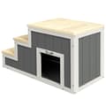 Miniatyrbillede 1 af 10: 2-I-1 Hundetrappe, Kattetrappe Med Hule, 3 Trin, Trærampe Til Kæledyr, Op Til 30 Kg, Kæledyrsstige
