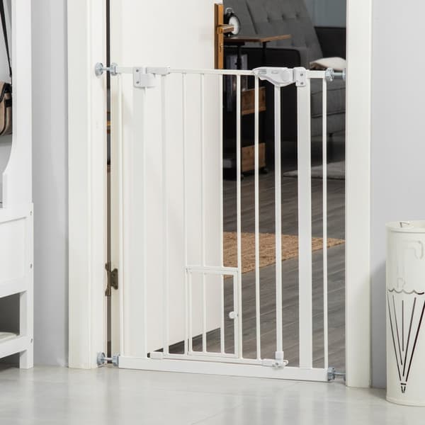 Dør Sikkerhedslåge Til Hunde Og Babyer, Ingen Boring Nødvendig, Med Automatisk Lukning, 74-80 Cm, Trappebeskytter