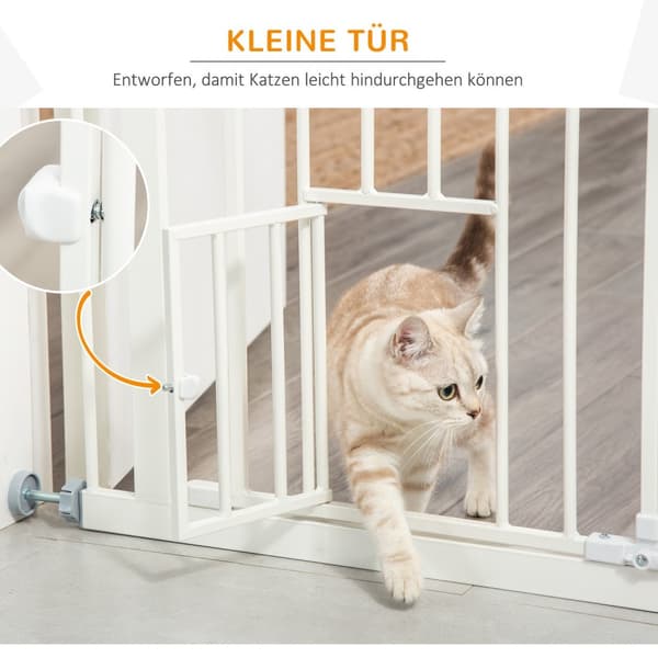 Dør Sikkerhedslåge Til Hunde Og Babyer, Ingen Boring Nødvendig, Med Automatisk Lukning, 74-80 Cm, Trappebeskytter