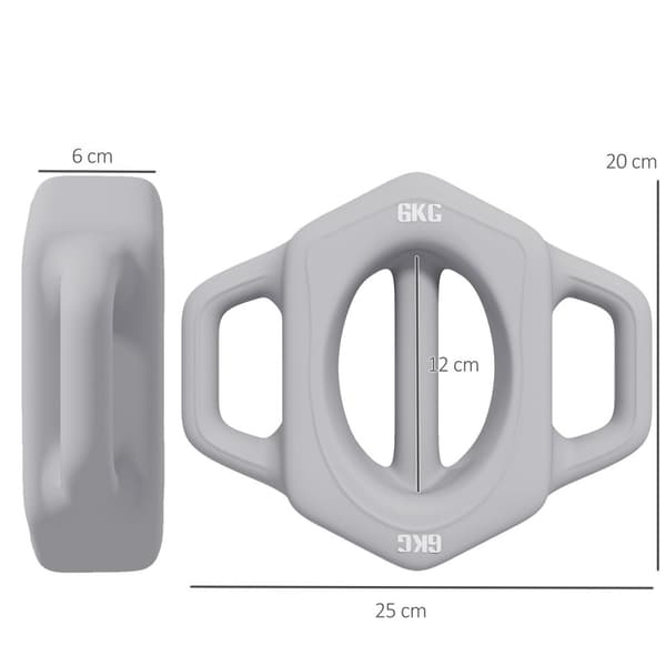 3-I-1 Manual 6 Kg Gulvvennlig Multifunksjonell Manual For Vekttrening, Metall, Grå