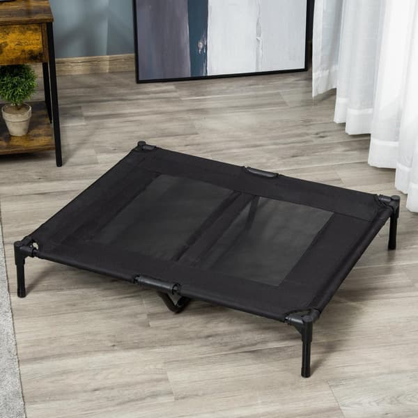 Hundeseng Forhøyet Utendørs Hundeseng Og Hundesofa, Oxford Black, 92X76X18Cm