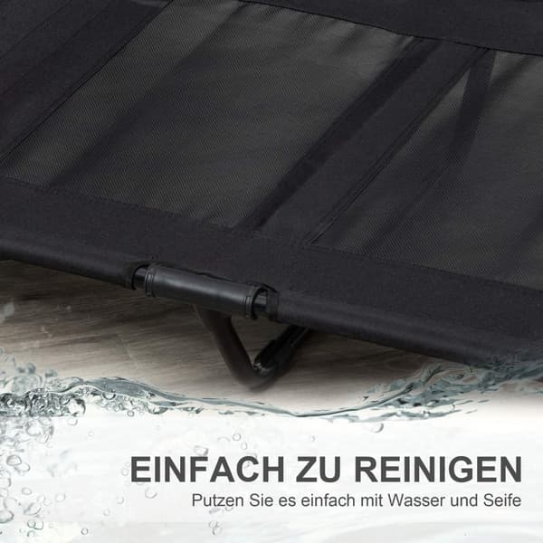Hundeseng Forhøyet Utendørs Hundeseng Og Hundesofa, Oxford Black, 92X76X18Cm