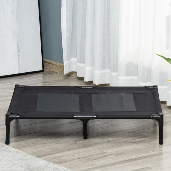 Hundeseng Forhøyet Utendørs Hundeseng Og Hundesofa, Oxford Black, 92X76X18Cm