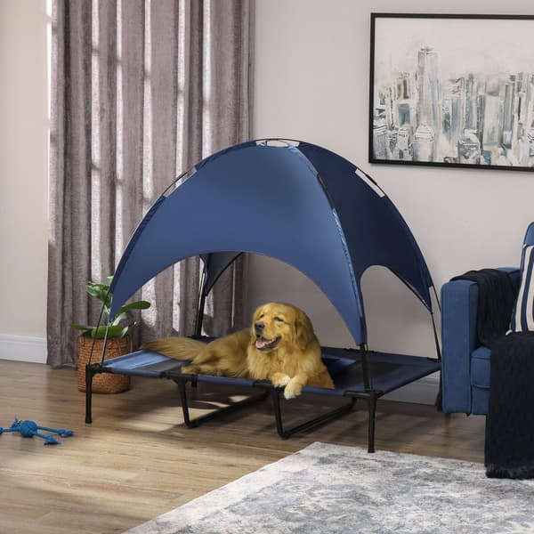 Pet Bed Katos Korotettu Outdoor Dog Bed Uv-Suojalla, Mesh Lemmikkieläinten Sänky Keskikokoisille Koirille