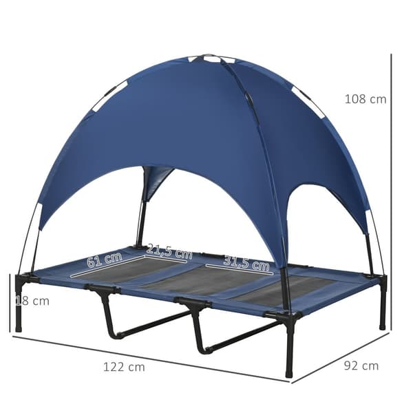 Pet Bed Katos Korotettu Outdoor Dog Bed Uv-Suojalla, Mesh Lemmikkieläinten Sänky Keskikokoisille Koirille