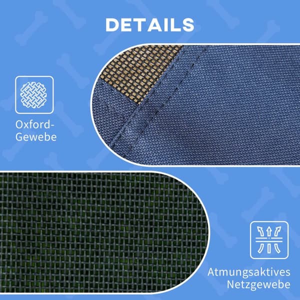 Pet Bed Katos Korotettu Outdoor Dog Bed Uv-Suojalla, Mesh Lemmikkieläinten Sänky Keskikokoisille Koirille