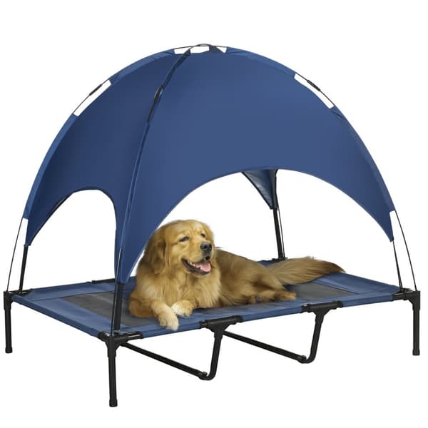 Pet Bed Katos Korotettu Outdoor Dog Bed Uv-Suojalla, Mesh Lemmikkieläinten Sänky Keskikokoisille Koirille