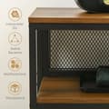 Miniatyrbillede 7 af 10: Konsolbord Med 2 Hylder, Gangkonsol Med Tipsikring, Skohylde, Metal, Brun, 100X29,5X90 Cm